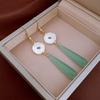 Novo Estilo Chinês Imitação Jade Resina Gota Orelha Gancho Estilo Nacional Distintivo Simples Elegante Estilo Nacional Hanfu Brincos para Mulheres