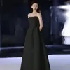 Vestido de Noiva Francês Cetim Sem Alças Leve Vestido para Brinde da Noiva Elegante Simples Emagrecedor Vestido de Banquete Vestido de Noiva para a Noite