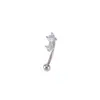 Clavos Europeos y Americanos Transfronterizos de Acero Inoxidable 316L Hueso de Ceja Estrella Luna Adornos de Ceja Corazón Flor Piercing de Clavo de Ceja con Rosca Interna