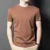 Camiseta blanca con triple protección, 100% algodón de fibra larga de Xinjiang, nuevo modelo de verano, tecnología negra, cuello redondo, transpirable, hombro normal, manga corta para hombre