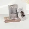 Libros falsos en inglés minimalistas estilo wabi-sabi, decoración del hogar minimalista nórdico, libros de imitación, adornos decorativos suaves para salas de muestra, caja de libros