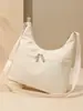 Bolsa de Ombro Feminina, Bolsa Transversal Casual Leve de Nylon Transfronteiriça, Bolsa Tote Versátil de Grande Capacidade, Bolsa de Lona Vermelha