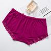Xiaotianer popular flor bicolor ropa interior de encaje de talle bajo calzones cómodos transpirables de modal para mujer multitalle