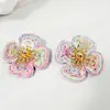 Joyería de Estilo Europeo y Americano, Pendientes de Girasol de Rafia Hechos a Mano, Pendientes Grandes Exagerados de Flor, Joyería de Estilo Festivo al por Mayor