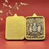 Venda Direta de Fábrica de Pintura de Pingente Thangka da Deidade Guardiã dos Doze Signos do Zodíaco Núcleo Shell de Aço Titânio Joia Presente Auspicioso
