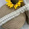 Renda 3,0 CM algodão elástico renda tecida acessórios de vestuário atacado em estoque acessórios de renda de algodão flores para roupas