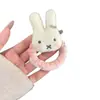 Laço de Cabelo Miffy Coelho com Strass Fofo Corda de Cabelo de Pelúcia Desenho Animado para Menina Macio e Adorável Versátil Laço de Cabelo Rosa