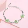 Pulsera Nueva de Trébol de Cuatro Hojas de la Suerte Estilo Coreano, Diseño de Moda y Único Estilo Bosque Ins, Tamaño Ajustable