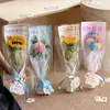 Día del Maestro Bolsa Individual Arreglo de Flores de Girasol Bolsa para Ramo Pequeño Papel de Regalo Flores Bolsa Multirramo Materiales de Empaque DIY