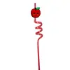 Venta al por mayor del fabricante Pajitas Espirales de Frutas Vívidas Plástico PVC con Goteo Ecológicas Parche Pajitas de Grado Alimenticio Pajitas para Fiesta DIY