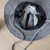 Lindo Sombrero de Senderismo Rosa Denim con Orejas de Oso para Mujer, Verano al Aire Libre, Protección Solar y Parasol, Sombrero de Pescador, Sombrero de Olla de Senderismo, a la Moda