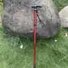Bastón de Escalada Plegable Telescópico de Aleación de Aluminio para Exteriores Bastón de Senderismo Antideslizante para Ancianos Reforzado Ajustable 5 Secciones