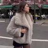 Venta Caliente de AliExpress ZA Comercio Exterior Transfronterizo Ropa de Mujer Abrigo Grande de Piel de Cordero Gruesa Nuevo Estilo de Invierno Piel