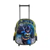 Mochila Escolar con Ruedas Modelo Nuevo Transfronteriza para Niños de 12 Pulgadas, Mochila de Estudiante de Primaria Rígida, Mochila Escolar de Jardín de Infancia con Dibujo de Kuromi