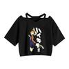 ¡Anime Cross Voleibol Junior Haikyu!! Camiseta de algodón informal de verano de manga corta sexy para mujer