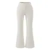 Ins atacado de roupas femininas estilo europeu e americano 2026 Outono Novo Cintura Alta Quadril Bonito Micro Flare Slim Fit Calça de Oito Pontos para o Trabalho