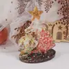 Molde de Silicone para Moldura de Foto de Árvore de Natal em Resina Cristal Papoula Ornamento de Gesso DIY Placa Pendurada Molde de Resina