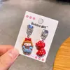 Clip de Oreja de Dibujos Animados Nuevo Lindo Coreano para Niña Pendientes Versátiles Sin Dolor Joyería de Princesa para Bebé Sin Piercing