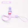 Cadena para chupón de bebé de dibujos animados chupón de bebé con clip juguete cinta para dientes patrón de silicona de dibujos animados