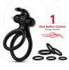 USK-S08 cabeza de conejo frijol de miel bloqueo vibratorio anillo seminal masculino masculino anillo vibratorio yin j anillo de vástago sexual para adultos uso sexual