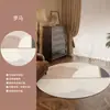 Tapete para sala de estar, redondo, imitação de caxemira, fácil de cuidar, antiderrapante, resistente à sujeira, moderno, toque de luxo, tapete de cabeceira para quarto, tapete atacado