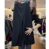 9827 Da Ai Mei Yi Yuan 2026 Otoño Nuevo Negro Manga Media Ajustado Camiseta Básica Pantalones Casuales de Cintura Alta Moda Tendencia para Mujer