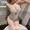 Novo Body Sensual Tendência Ou Shilin com Renda Transparente Costas Cruzadas Bustier Bodysuit Y082