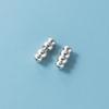 Hebilla de plata S925 para collar de perlas, hebilla de conexión de hilo, patrón de botón, botón de tornillo, accesorios hechos a mano para bricolaje S0041