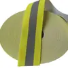 Cinta Reflectante de Advertencia Perforada de Algodón Fluorescente Amarillo Ignífuga, Tira Reflectante Perforada de Traje de Bombero Espesado de Aramida Resistente al Fuego