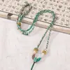 Colar com cordão para pingente, nó plano de oito fios King Kong variado, DIY, versátil, ajustável, estilo chinês, pingente de jade degradê, cordão para pescoço