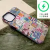 Sitio Independiente Más Vendido Collage de Sellos Retro Americanos Manzana 15 Funda Magnética para Teléfono Funda con Película Anti-Caídas iPhone 17