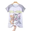 2022 Nuevo camisón de niña verano fino manga corta dibujos animados lindo niños medianos y grandes niñas pijamas ropa de casa