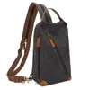 Mochila de Viagem de Lona Multiuso Pacote Único Personalizada Bolsa Transversal Multifuncional Feminina Bolsa de Ombro Grande Capacidade Bolsa de Peito Masculina