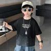 Camiseta de Verano para Niños de Manga Corta 2026 Nuevo Estilo Coreano Holgada para Niño Pequeño Top Degradado Niños Verano Manga Media Delgada 8