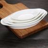 Huiyouda Bol de Cerámica Bol Grande Bol para Ensalada de Frutas Bol Inclinado Hotel Ktv Plato para Snacks con Forma de Barco Porcelana Chaozhou