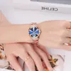 Novo Relógio Feminino Presente de Dia dos Namorados para Namorada, Aparência Sofisticada, Fashion, Versátil, À Prova d'Água, Cravejado com Diamantes Relógio Britânico