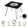Parrilla de Barbacoa para Exterior para Uso Doméstico, Mesa de Barbacoa Plegable Portátil Sin Humo, Parrilla de Carbón para Patio Exterior Preparación de Té