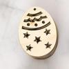 Ovo de madeira de Páscoa com corda de cânhamo decoração de festa de feriado Crianças diy handmade coelho lasca de madeira decoração de casa