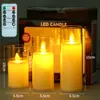 Vela Digital LED de Vidrio Simulado Luz de Llama Oscilante Romántica para el Hogar, Fiesta de Navidad, Accesorios de Ambiente, Adornos