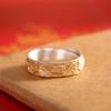 Pulseira Prata Feminina Moda Luz de Luxo Prata de Lei 999.9 Ouro Anel Flor Peônia Abertura Anel Feminino Tendência