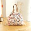 Bolsa saco com cordão para gato no atacado, bolsa colorida para guardar maquiagem, bolsa bento impermeável para lancheira japonesa, bolsa pequena da moda para mulheres