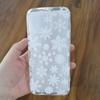 Capa de Celular Floco de Neve Branca Mais Vendida da Amazon 16Pro Capa de Celular Transparente em TPU Adequada para iPhone Capa Macia de Cobertura Total