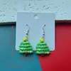Brincos de Resina de Natal Transfronteiriços Fofos Brilhantes Varinha do Papai Noel Boneco de Neve Design de Nicho Brincos
