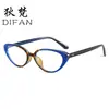 Nuevas Gafas de Lectura Moda Ojo de Gato Anti Luz Azul para Mujeres, Gafas de Lectura Retro Marco Pequeño para Personas Mayores, Gafas para Presbicia, Gafas sin Graduación