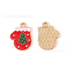 Accesorios de Joyería Navideña con Goteo de Aceite Colgante DIY Cadena para Teléfono Móvil Collar Llavero Colgante Materiales Hechos a Mano