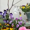 Arco de Hierro Estilo Vintage con Forma de Arco, Inserciones de Flores para Jardín, Etiquetas y Señales para Marcadores de Plantas, Decoraciones de Jardín y Adornos para Macetas de Suculentas