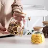Frasco de Vidrio para Almacenamiento Transfronterizo Vidrio de Borosilicato Alto Frasco Sellado Botella para Almacenamiento de Té Frutas Secas Frasco de Vidrio para Almacenamiento de Cocina