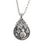 Colgante de plata de ley hueca de seda vintage S999 estilo étnico mantra de seis palabras calabaza carácter fu Colgante de collar para mujer