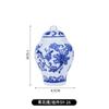 Pingente de Árvore de Natal Jingdezhen Decoração de Porcelana Azul e Branca Pingente Pequeno Vaso de General Vaso Pequeno Retrô Ornaments de Vento Criativos