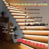 Internet Celebrity Stair Step Lamp Villa Lâmpada de Indução Inteligente Perseguindo Água com Slot de Alumínio Embutido Step Line Lamp